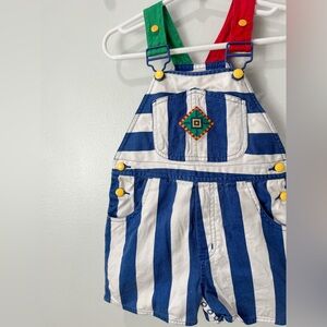 Vintage Rainbow‎ Tag Gymboree Color block Shortalls